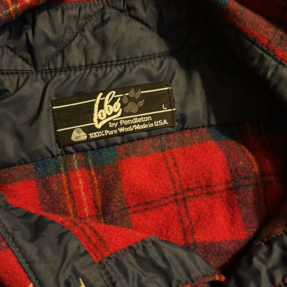 Red Pendleton Flannel 100% Wool - image 6
